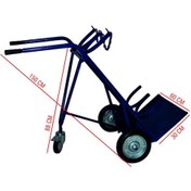 Resim Oksijen Asetilen Tüp Taşıma Arabası 3 Tekerlekli 