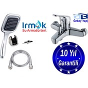 Resim BlackFit Banyo Bataryası Duş Seti Kare Siyah Duş Başlığı Batarya Seti / 10 Yıl Garantili 