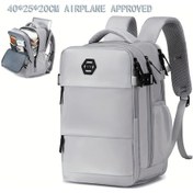 Resim Xuweiwei Silvery Gray Travel Backpack 15.6 Inch Laptop Çantası Okul İş Seyahat İçin Ayakkabı Bölmeli Diğer 