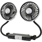 Resim Createtech Siyah Led Kolt Kafa Işıklı Hortumlu Fanı Fanı Çift Ayarlanabilir Arka Araba Araba 360 Gt Gümüş 