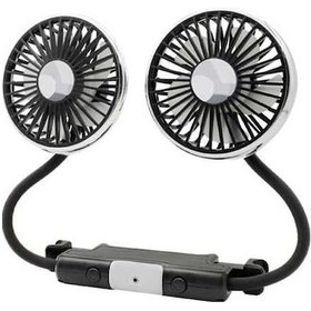 Resim Createtech Siyah Led Kolt Kafa Işıklı Hortumlu Fanı Fanı Çift Ayarlanabilir Arka Araba Araba 360 Gt Gümüş 
