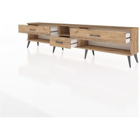 Resim Arges Tv Ünitesi Tek Raflı 3 Çekmeceli 220x30x51 Çam-çam Atlas Çam/atlas Çam - Atlas Çam 