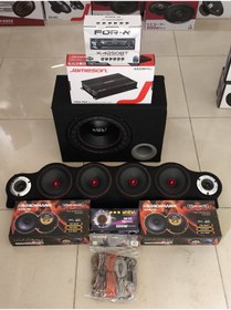 Resim patili tasarım Oto Ses Sistemi Eksiksiz Full Paket 