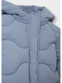 Resim Defacto Kız Bebek Kapüşonlu Fermuarlı Kapitoneli Şişme Mont F4823a525wnbe570 Mavi-be570 