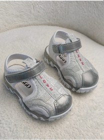 Resim Muggo Slyvester Günlük Önü Kapalı Cırtlı Unisex Çocuk Sandalet Gri 
