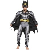 Resim Zyzqstore Batman Çocuk Kostümü Kaslı, Çok Renkli, Erkek, Tek Kişilik, Halloween Party Kostümü Çok Renkli 