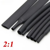 Resim 2m Siyah Isıyla Büzülebilen Tüp, 2:1 Oran, 1.5mm'den 50mm'ye - Esnek PE/Poliolefin Malzemeli DIY Kablo Tamiri ve Tel Koruma için, Su Geçirmez, EN 60529, DIY Elektrik Projeleri | Pürüzsüz Siyah Tüp | Isıyla Büzülebilir, Isıyla Küçülen Tel Bağlantı Parçaları 