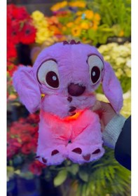 Resim Nefes Alan Stich Uyku Arkaşı Stitch Peluş Oyuncak Kulakları Oynayan 30cm Işıklı Müzikli Çok Renkli 