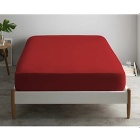 Resim Şanlı Battal Boy Penye Lastikli Çarşaf 180 X 200 Kırmızı 