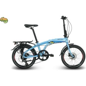 Resim Carraro 20J Carraro Flexı 108 Hd Katlanır Bisiklet - Mavi Turkuaz Kırmızı 