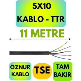 Resim Öznur 5x10 Ttr Kablo Siyah Metre Seçenekli - 11 Metre 