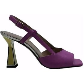 Resim Poletto Hakiki Deri Pembe-altın Sandalet Topuklu 319 260 V1-522 Pembe 