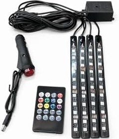 Resim Paspro Otomotiv Rgb Uzaktan Kumandalı Araç Içi LED Ambiyans Aydınlatma Seti 12V 