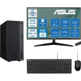 Resim Asus Expertcenter P500MV Intel® Core™ Ultra 5 210H 4.8ghz Aı 16GB Ddr5 256GB SSD 27" 120Hz Intel® Intel® Graphics WIN11HOME Mini Tower Masaüstü Bilgisayar E52108512B0DH01+ZETTAUSBBELLEK 