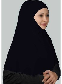 Resim Altobeh Hazır Türban Peçeli Pratik Eşarp Tesettür Nikaplı Hijab - Namaz Örtüsü Sufle (XL) - Lacivert 