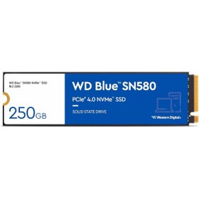 Resim STOREMAX lvnmblya Digital WD Blue SN580 NVMe SSD 250 GB (PCIe Gen4 x4, 4.000 MB/s'ye kadar okuma, M.2 2280, n 