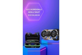 Resim Pileli Store Pilelistore Yeni Nesil Akıllı Saat ve Bluetooth Kulaklık Titreşim Bildirimleri Uyku Takibi 