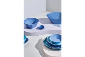 Resim Kütahya Porselen Skallop 2 Parça 18 Cm Pasta Seti Lacivert 