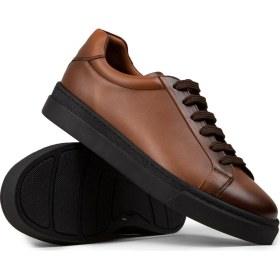 Resim Deery Erkek Hakiki Deri Taba Renk Sneaker Ayakkabı - 02018MTBAC01 