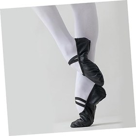 Resim Kadın Klasik Tek Taban Bale Ayakkabıları Jimnastik Ve Yoga Için Uygun Siyah 