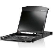 Resim Çift Sürgülü Kasaya Sahip, 19" Lcd Ekran, Türkçe Klavye Ve Touchpad&#039:İ Bulunan 16 Port Cat 5 Kvm Over The Net (16-Port 19İn. Dual Rail Cat5 Lcd Kvm Over The Net) 