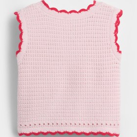 Resim Pembe Örgü Çilek Triko Hırka - Pembe / 12-18M 
