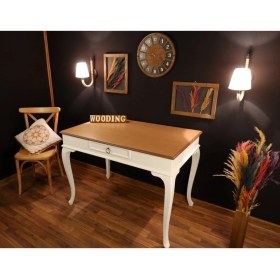 Resim Wooding 100 cm Çekmeceli Masif Çalışma Masası 