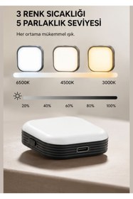 Resim Asfal Magsafe Uyumlu 3 Renkli Selfie Işığı Telefon ve Laptop Işığı Vlog Yayın ve Video İçin Mini Led Işık 