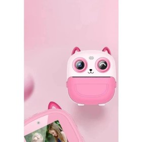 Resim Dijital Video Fotoğraf App Destekli Çocuk Kamerası Termal Resim Kağıt Baskılı Yazıcı Pembe 