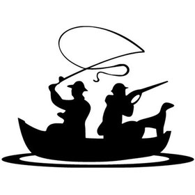 Resim Balık Tutan Avcılar - Araç, Oto, Laptop, Duvar Uyumlu Sticker 50 35 Cm 