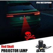 Resim Tongdashop Gcys Led Araç Projektör Işığı Kuru Kafa Kırmızı Durdur İşareti Neon 9 36v Ipx4 