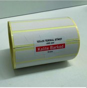 Resim 80X20 Termal Etiket Rulo Barkod Etiketi Kalite Barkod 