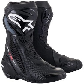 Resim Alpinestars Supertech R Korumalı Spor Motosiklet Botu Siyah 