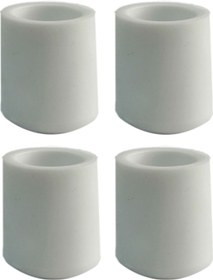 Resim 25 Mm Pvc Sandalye Ayak Pabucu Sessiz Yumuşak Beyaz 4 Adet 