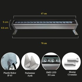 Resim Wallwasher 24W 60 cm( Duvar Boyama) 