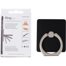 Resim AyazTech Telefon Arkası Yüzük Tutucu Selfie Yüzüğü 