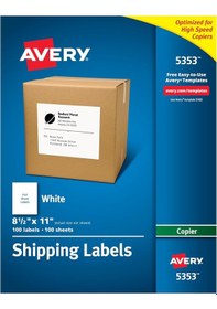 Resim Avery Fotokopi Makineleri Için Sevkiyat Etiketleri, 21,6 Cm X 27, Diğer 
