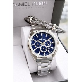 Resim Daniel Klein İtalyan Tasarım Bilekli Hediyeli 2 Yıl Garantili Çelik Kordon Erkek Kol Saati Y14252.6 Gümüş 