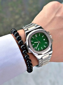 Resim Özel Tasarım Eşref Tek Saat Modeli Metal Kordon Takvimli Erkek Kol Saati-bileklik Hediyeli Yeşil 