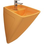 Resim Firenze Asma Monoblok Lavabo, 48 Cm, Parlak Mandalina Sarısı 1082-021-0126 