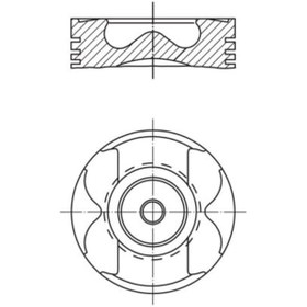 Resim Pıston + Segman 83.01 Mm Std 4-6 Silindır Mercedes Om642 C-serısı W203 07-14/e-serısı W211 05-08 642 030 07 17 