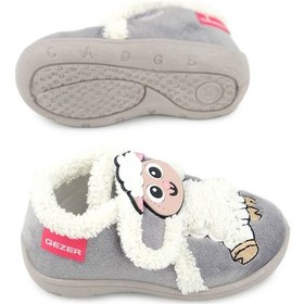 Resim Gezer Kız Çocuk Bebe Cırtlı Ayarlanabilir Günlük Okul Kreş Panduf Ayakkabı Gri 