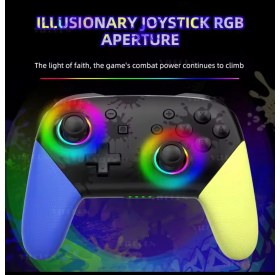 Resim Switch Ns Pro Controller Uyumlu Rgb Işıklı Gamepad – Pc / Android / Ios S12 Model 