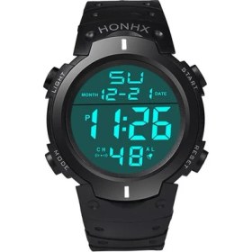 Resim Hanyang D Spor Dijital Yuvarlak Izle Aydınlık Dijital Saat Rahat Şeker Saat Açık Kauçuk Kayış Moda Izle Erkekler Için Spor Izle (Yurt Dışından) 