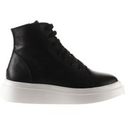Resim Bueno Shoes Siyah Deri Kadın Dolgu Topuklu Bot 01wt4708 