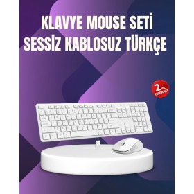 Resim Kablosuz Klavye Mouse Takımı - Ergonomik, Sessiz ve Enerji Tasarruflu 