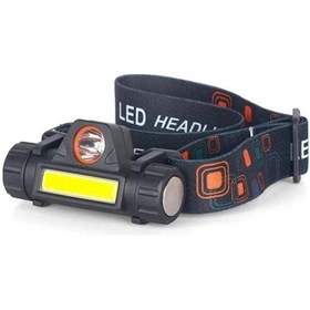 Resim Büro Ev Ofis İş Güvenliği İçin Şarjlı T6 Cree Led Işıldak Kafa Lambası Gri 