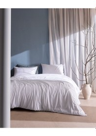 Resim Madame Coco Marlene Tek Kişilik %100 Pamuk Penye Lastikli Nevresim Takımı - Beyaz 8684427198902 Beyaz 