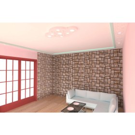 Resim Motifpiyer Tavan LED Spotlu Göbeği-02-56 x 95 cm-Yuvarlak 