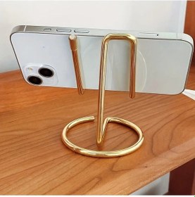 Resim Cloud011 Altın 1 Adet Demir Telefon Tutucu, Su Geçirmez Yatak Başı Ve Masa Standı Mutfak Tezgahı İçin Altın 
